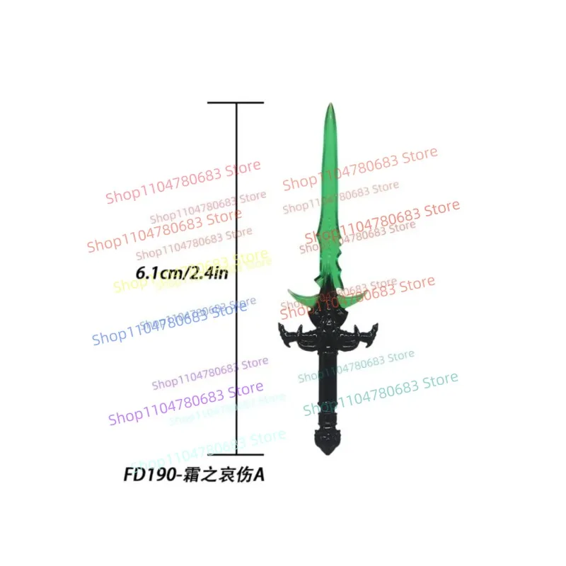 Moc blocos de construção batalha machado acessório mini figura montagem modelo exibição anime jogo personagem brinquedo decorativo presente