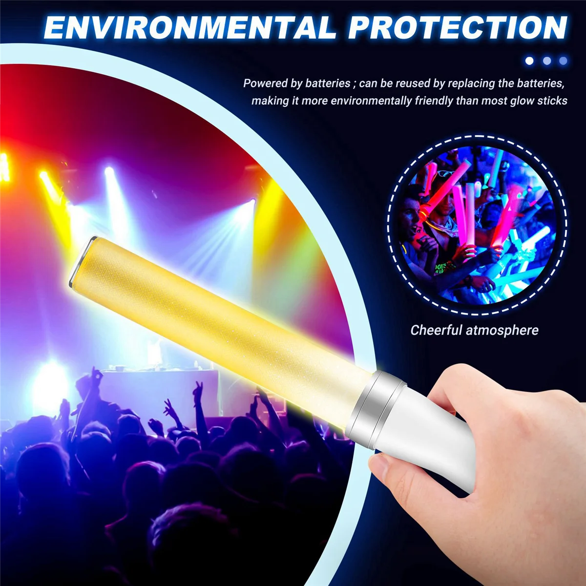 El palo de luz LED debe soportar el palo de 15 colores Flash Stick Light Stick accesorios de concierto