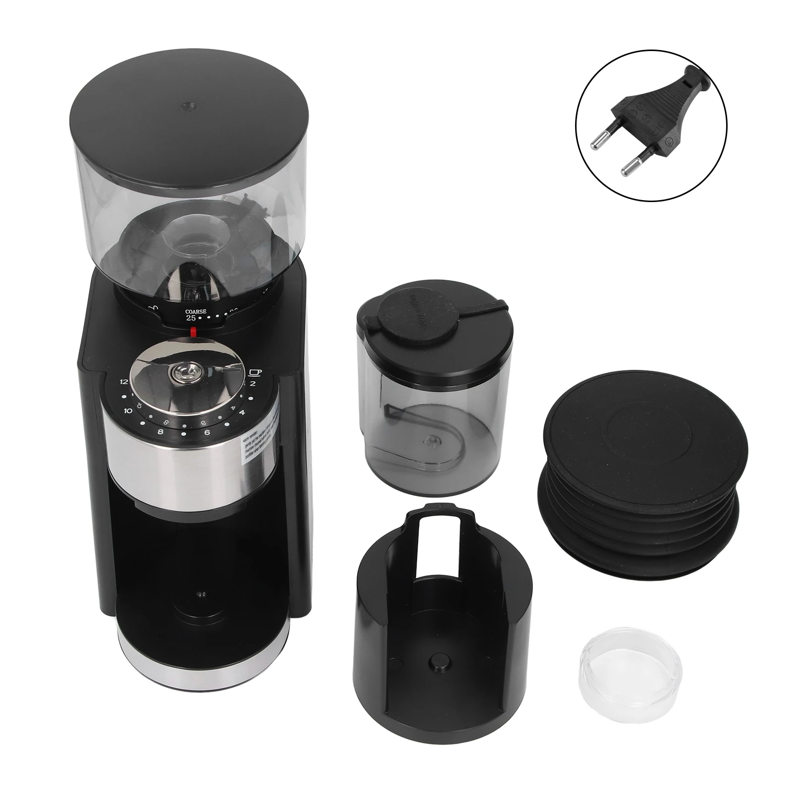 150W Coffee Grinder Automatic Coffee Bean Grinder with 25 Grind Setting for Moka Pot Siphon Pot French Press Pour Over Pot Drip view 6