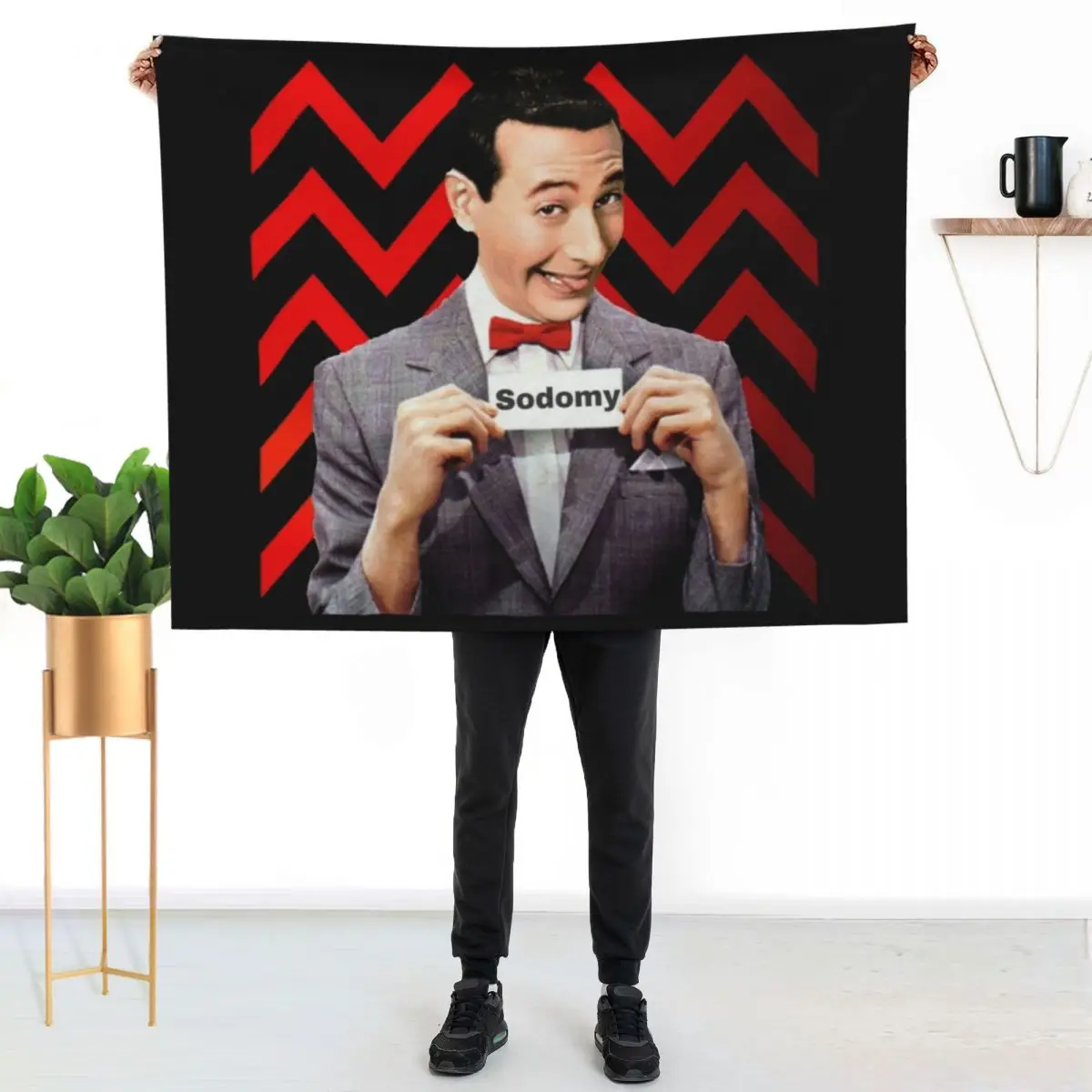 

Pee Wee Herman- Sodomy Throw Blanket Ultra Soft Flannel Fleece Blanket for All Seasons