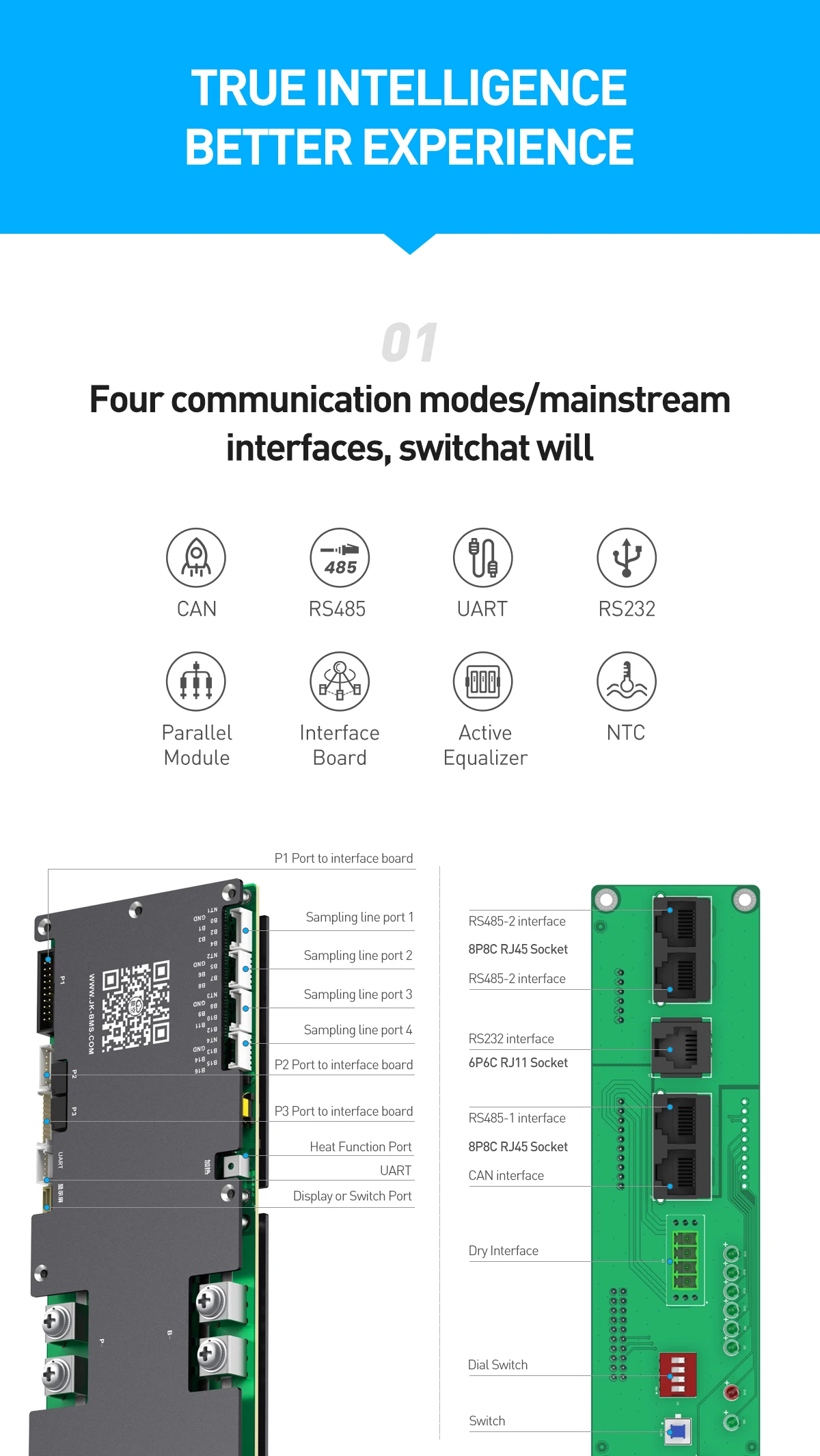 V19 JK-PB2A16S20P Wechselrichter-BMS Bluetooth BT APP Parallel Aktive Ausgleichsstrom 2A 16S 48V 200A für Li-Ion Lifepo4 Batterie – Detail 8