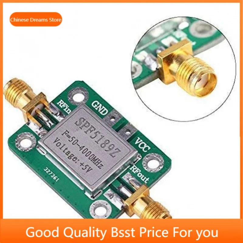 

SPF5189 with Shielding Shell RF Signal Receiver SPF5189Z SPF-5189Z RF Low Noise Amplifier LNA 50-4000MHz NF=0.6dB