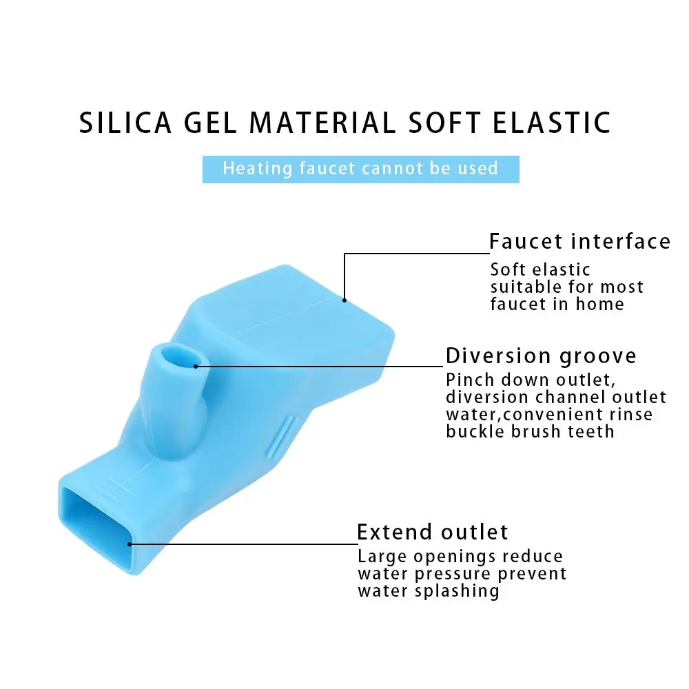 New Silicone Water Tap Nozzle Elastic Extender Connector Faucet Extender Hand Washing Water Dispenser Water Spout Children