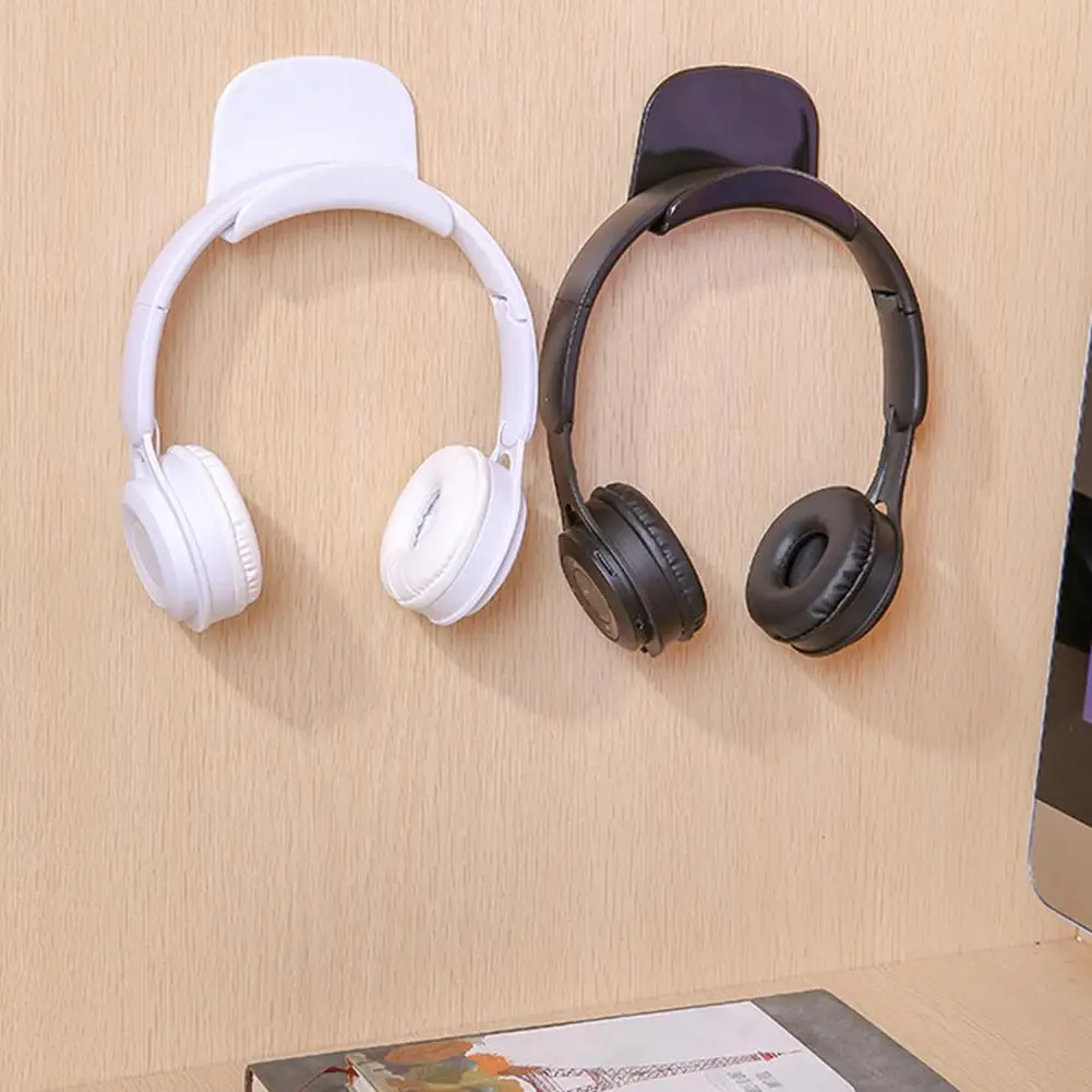 Dudukan Headphone berdiri perekat dinding, Headset gantungan dinding di bawah meja komputer PC Monitor Earphone tampilan rak kait