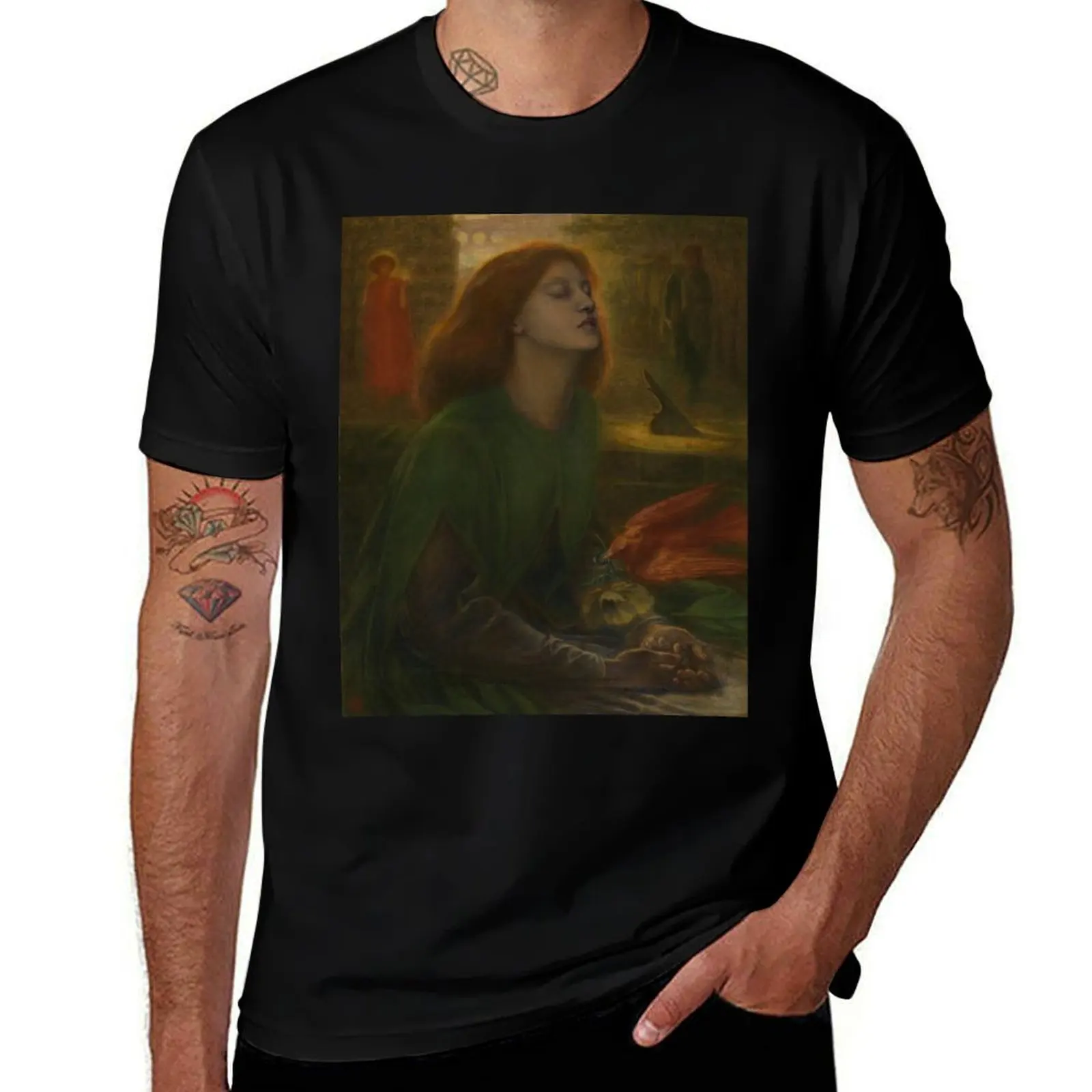 

Beata Beatrix (1864) by Dante Gabriel Rossetti T-Shirt man t shirts high quality luxury brand t shirts cotton 100% T-Shirt