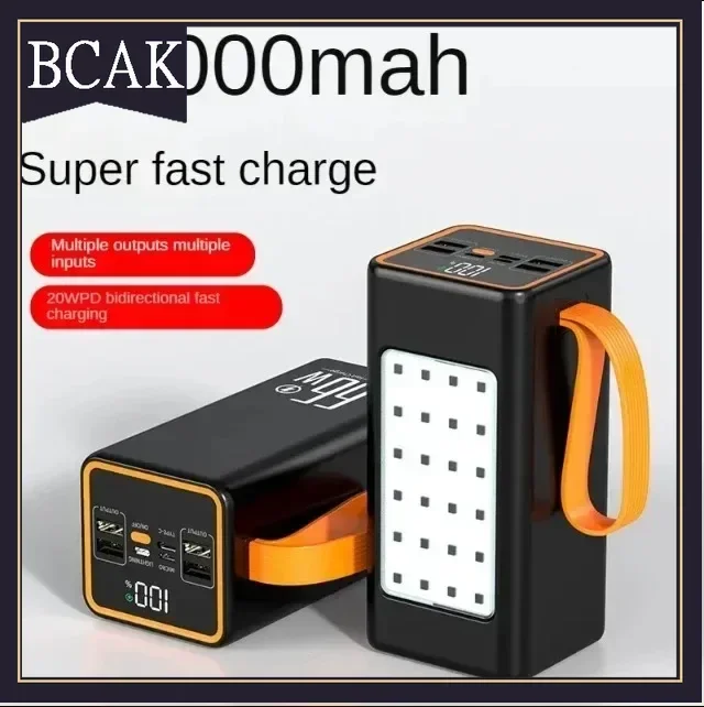 

500000mah 100000mah 200000mah 300000mah Upgraded Version Super power bank fast charge with LED Super Large Capacity BCAK Style