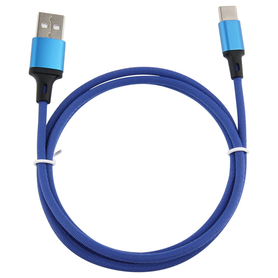 100 قطعة 1 متر نايلون USB نوع C كابل شحن سريع مايكرو مزامنة البيانات شاحن سلك الحبل آيفون سامسونج شاومي الهواتف الذكية