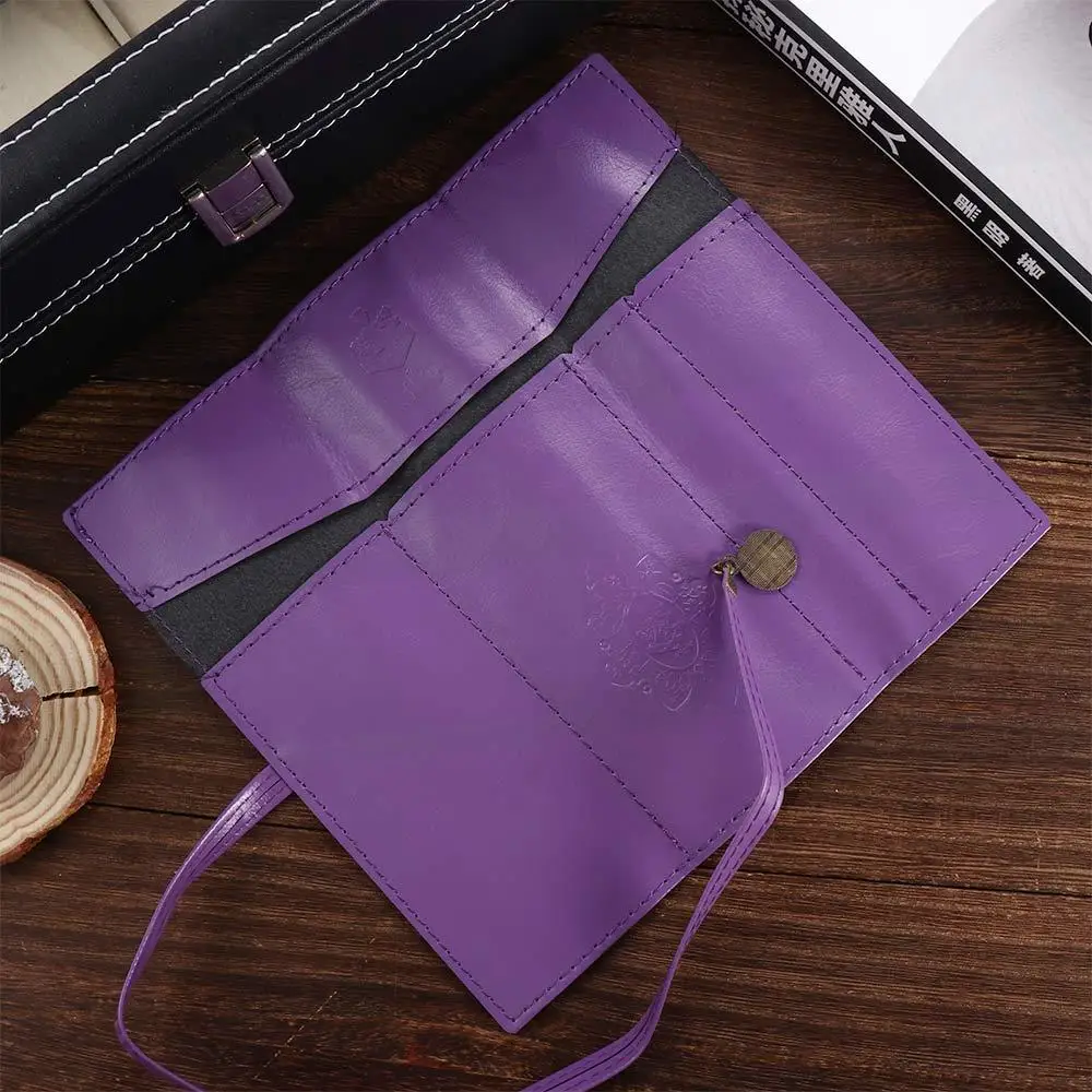 

Gifts Makeup Brush Organizer For Girls PU Leather Stationery Vintage Pencil Case Roll Pen Bag Roll Pencil Bags Cosmetic Bag