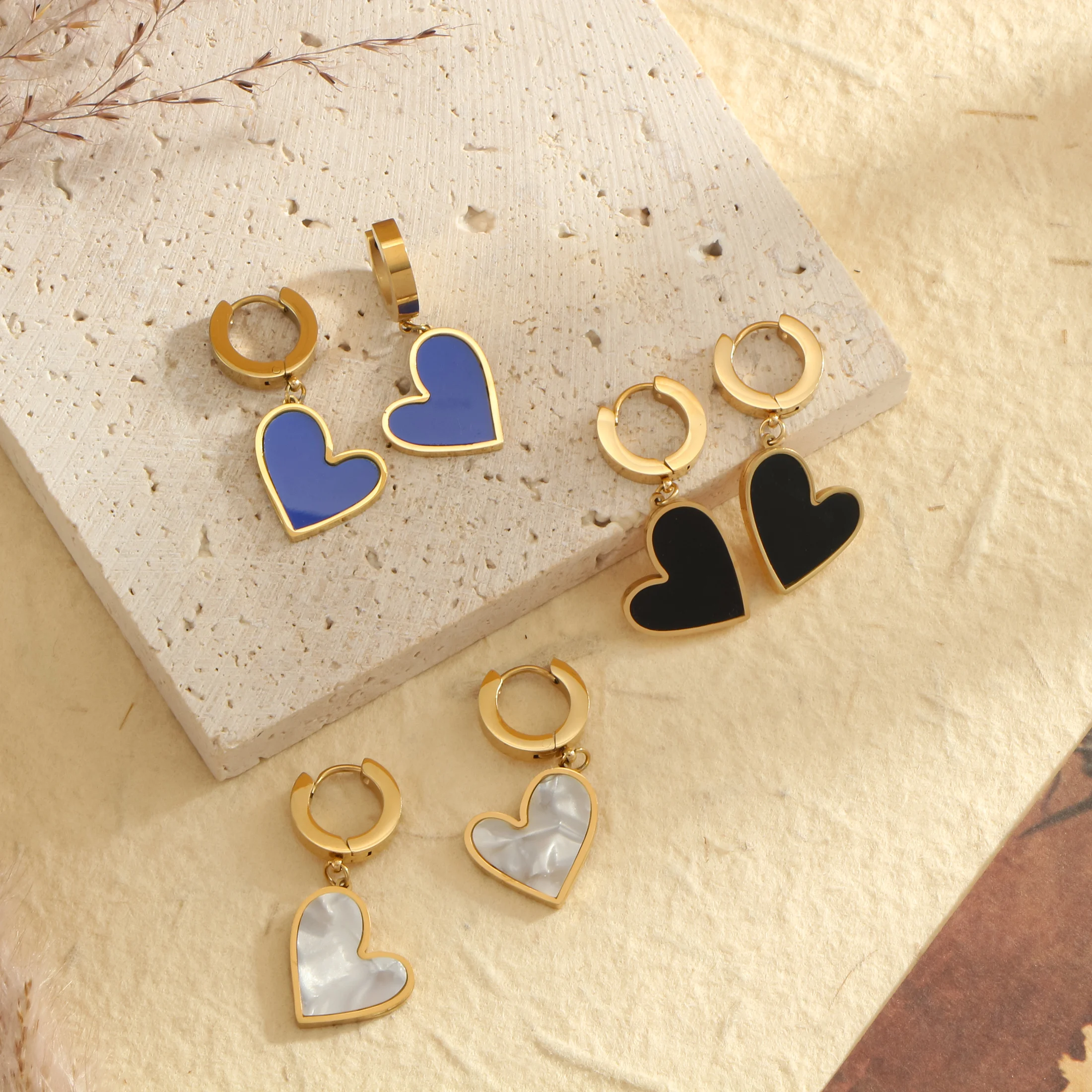 Liebe Beimu Anhänger für Damen modische goldene minimalist ische Stil Ohrclip geeignet für Schmuck partys täglich tragen Ohrringe