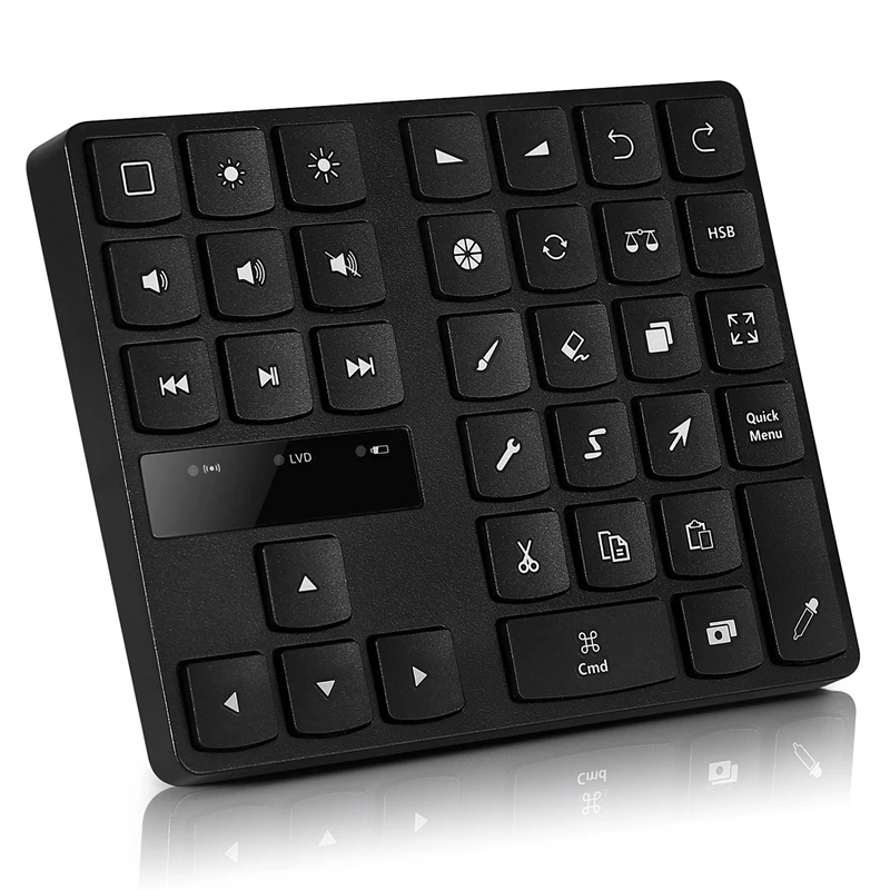 

Bluetooth Drawing Keypad Drawing Keyboard 35 Keys Rechargeable Wireless Keyboard For Procreate, And Drawing Shortcuts Graphic