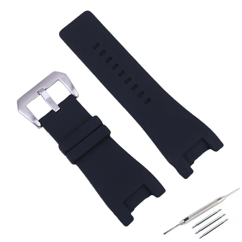 Мужской силиконовый ремешок для часов, аксессуары, 32 мм, пряжка, совместимая с Diesel DZ4246 1273 1216, женский спортивный водонепроницаемый браслет