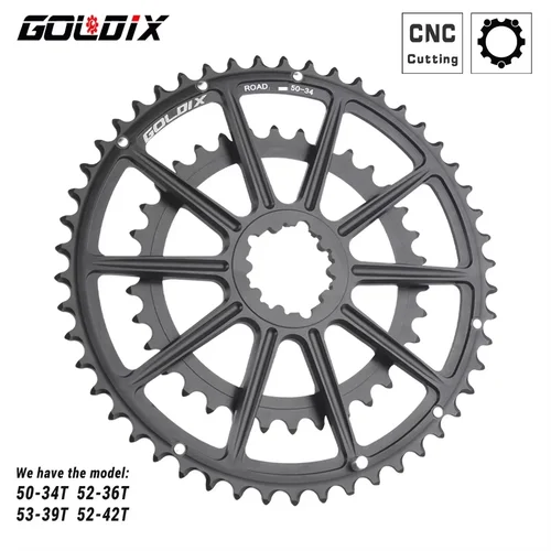 Imagen 2 del producto GOLDIX-manivela ultraligera para bicicleta de carretera, juego de bielas de 22/20 velocidades para SHIMANO SRAM 105 7020 8020, transmisión, 50-34T/52-36T/53-39T