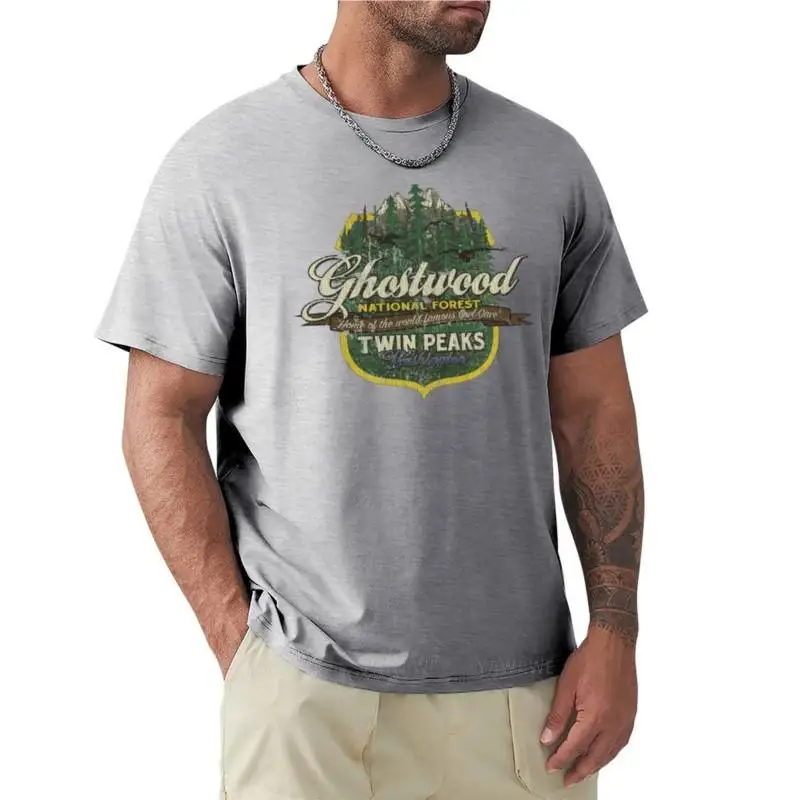 t-shirt men cotton Ghostwood National Forest Vintage T-Shirt summer clothes plus size tops t shirts men summer t-shirt for man