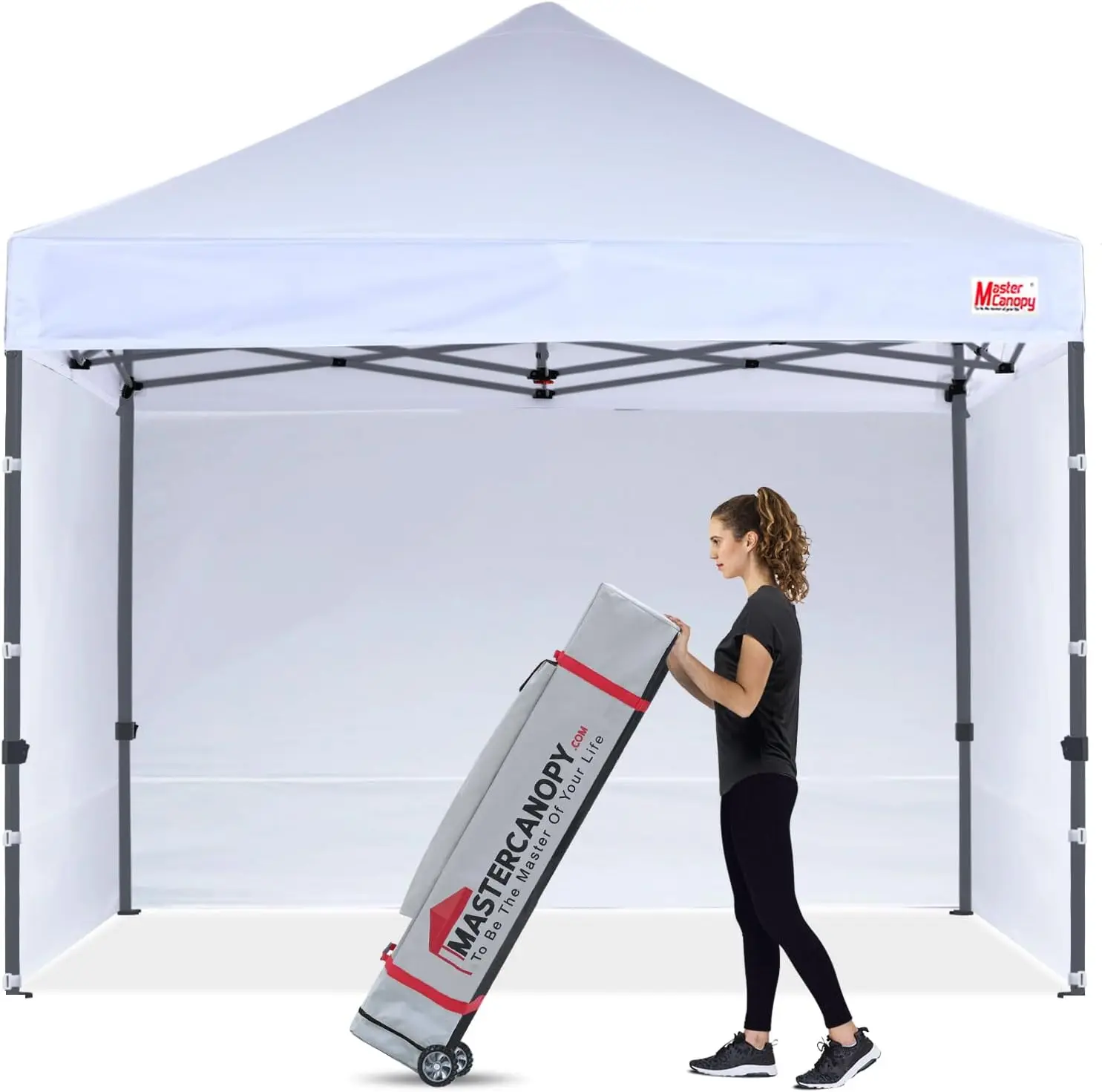 

Heavy Duty Pop-up Canopy Tent with Sidewalls (10x10,White)