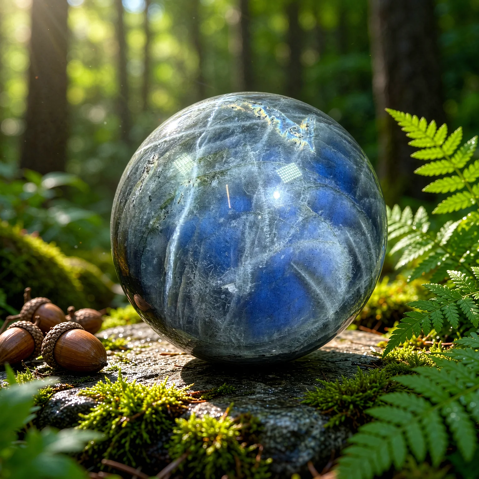 1pc Natural Labradorite Sphere, Crystal Ball with Mystic Hues, Healing Stones for Meditation,Special Symbol of Love & Friendship