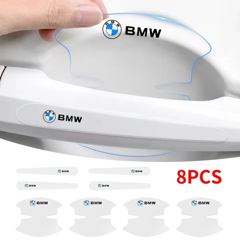 

8 шт. защитные наклейки на дверные ручки автомобиля для BMW X5 E70 E60 F10 F20 F30 X3 X6 Z E90 E92 E83 E87 E46 3 5 6 7 серии