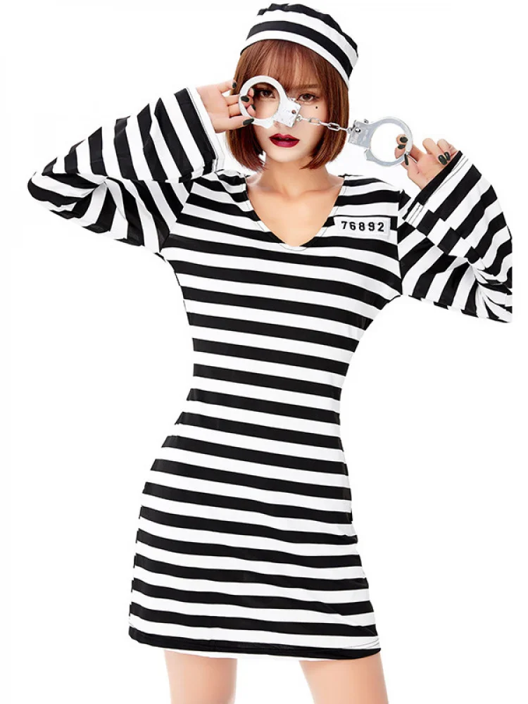 زي لعب دور سجين الهالوين، ملابس نسائية بمقاس خاص، أداء المسرح، أزياء صينية تقليدية #2