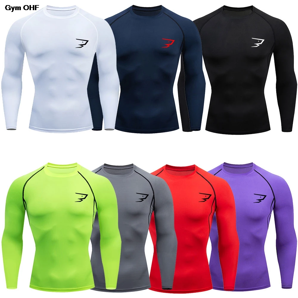 New Men's Short Sleeved T-shirt Compressed Quick Drying Breathable Training Tees Fitness Jujitsu Rashguard Top Gym Sport Shirts