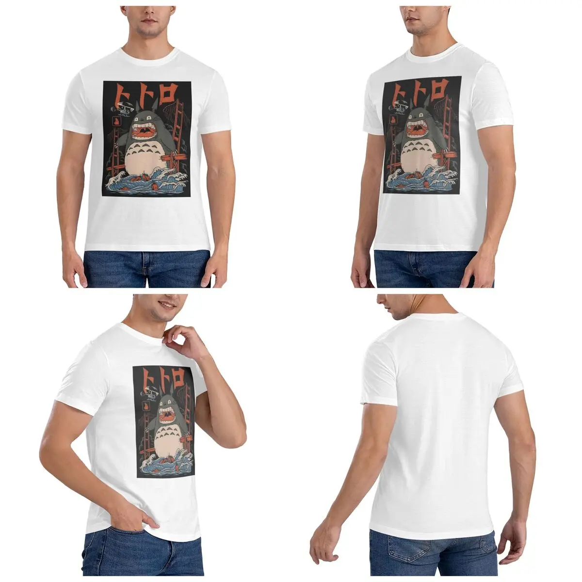 Art Torozila Ghiblis Flying Away Essential Men T-Shirt Fashion Plus Size T Shirts Men's O-Neck Cotton Tees Short Summer Male