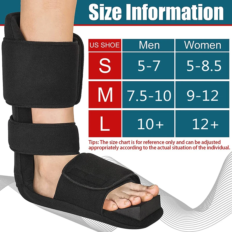 Plantar Fasciitis Night Splint Orthopedic Sleeping Immobilizer Stretch Boot 90 Degree Foot Drop Brace for Achilles Tendinitis