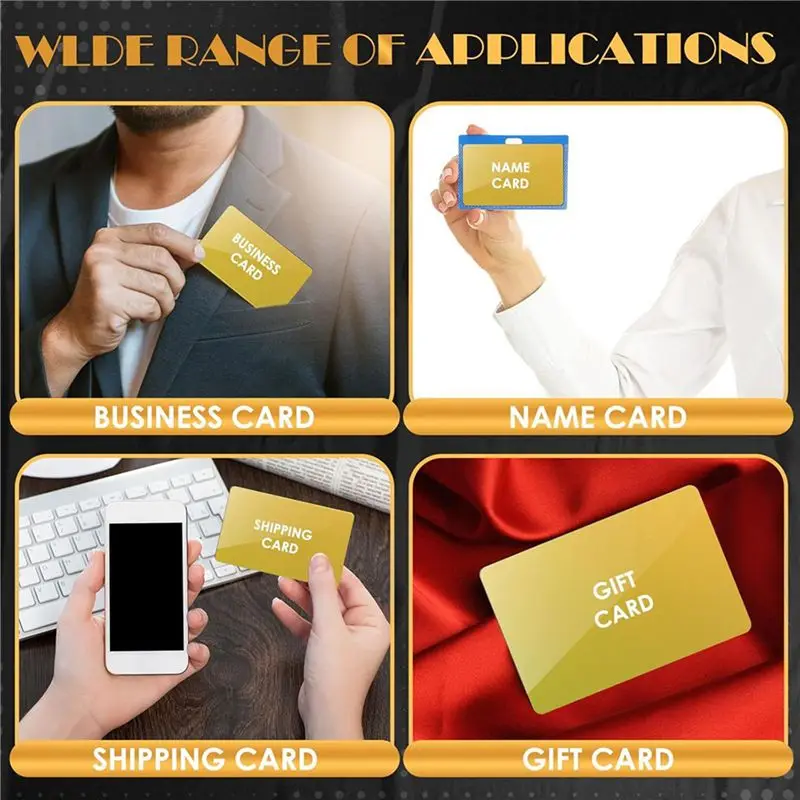 ABRI-400Pcs Metal Engraving Blank Color Aluminum Sheets Laser Engraving Business Cards Multi-Purpose Engraving DIY Gift B