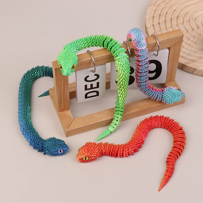 1PCS 3D Printed Snake Decoration Room Decor Office Table Ornament Funny Toy Desk Accessories