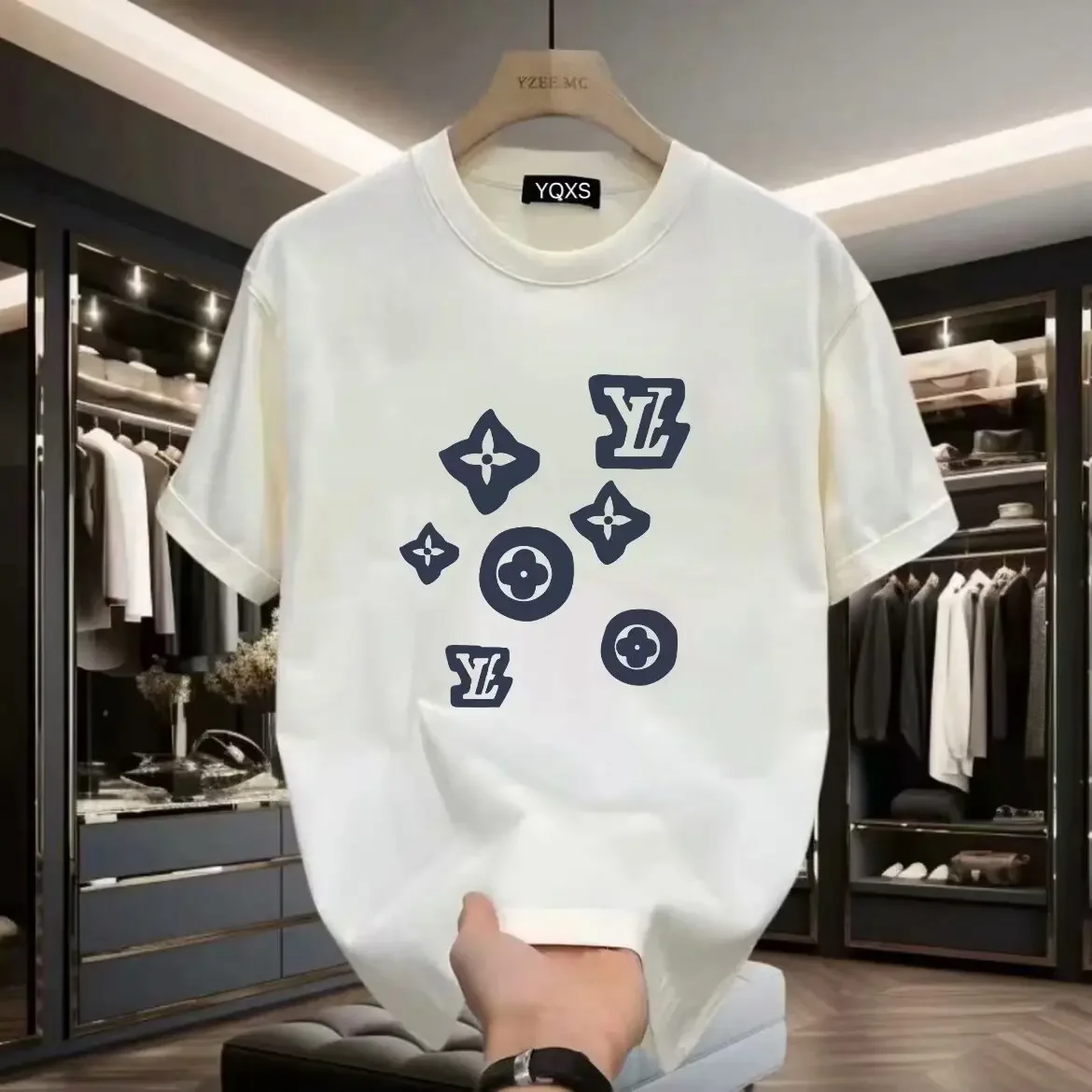 موديل جديد 2025 LVАFGН دراجة نارية رسالة عالية الجودة الطباعة القطن امتصاص العرق تيز للزوجين تيز الرجال/النساء قصيرة الأكمام T