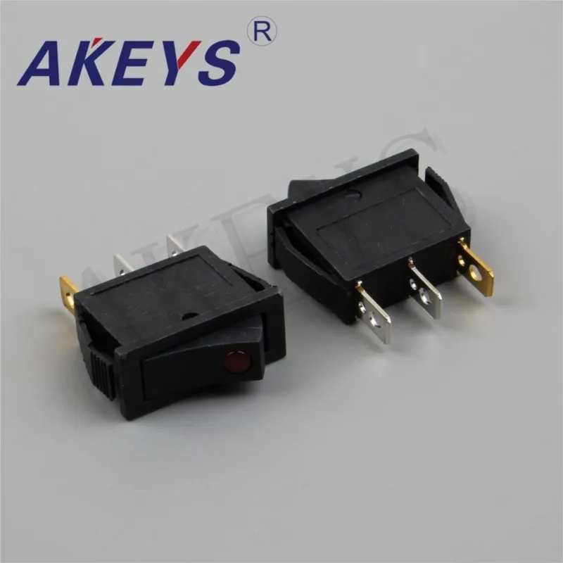 10pcsKCD3-102N-cat's eyeBlack second gear and three feet13.5*31Rocker switchAll copper red light