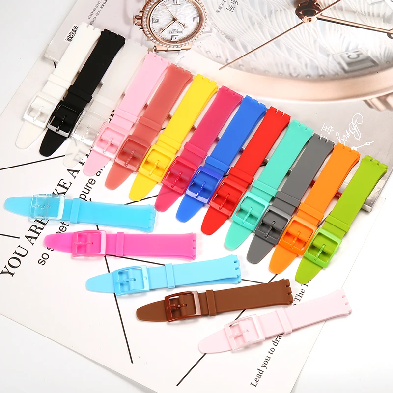 

Silicone Strap For Swatch SFS103 SFV107 SFN120 SFK397 SFK360 SFK361 Watch Band 16mm Women Bracelet Waterproof Watch Accessories