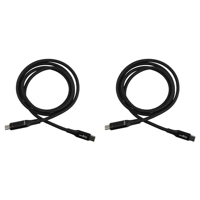 AA08-2X USB Type C To USB C Cable 240W PD 3.1 Fast Charging USB2.0 480Mbps Type-C Digital Display Data Cable
