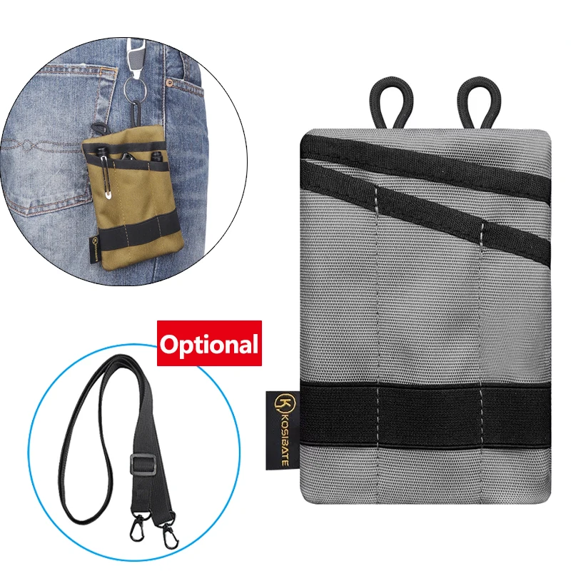 Outdoor EDC Bag Molle Pouch Mini Wallet Waist Fanny Bag Card Key Belt Waist Pack Camping Hiking Hunting Outdoor Coin Purse Bags