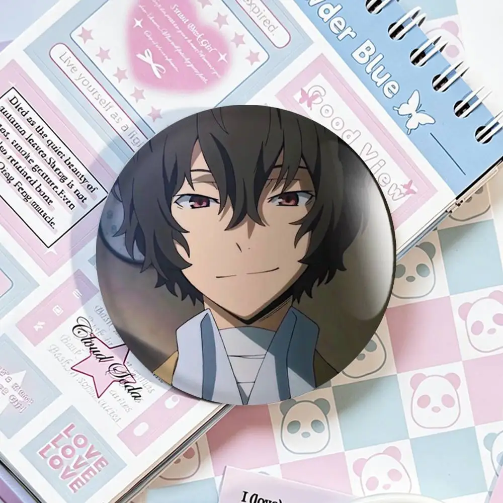 Dazai Osamu Anime Bungo Stray Dogs Abzeichen 25 32 44 58 75 mm Rund Fans Sammler Freunde Geschenke Brosche Souvenir – Detail 11