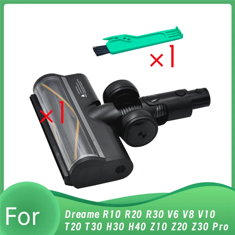 AD24 For Dreame R10 R20 R30 T30 V6 Vacuum Electric Floor Brush Attachment Floor Soft Roller Brush Head With LED Dust Lights
