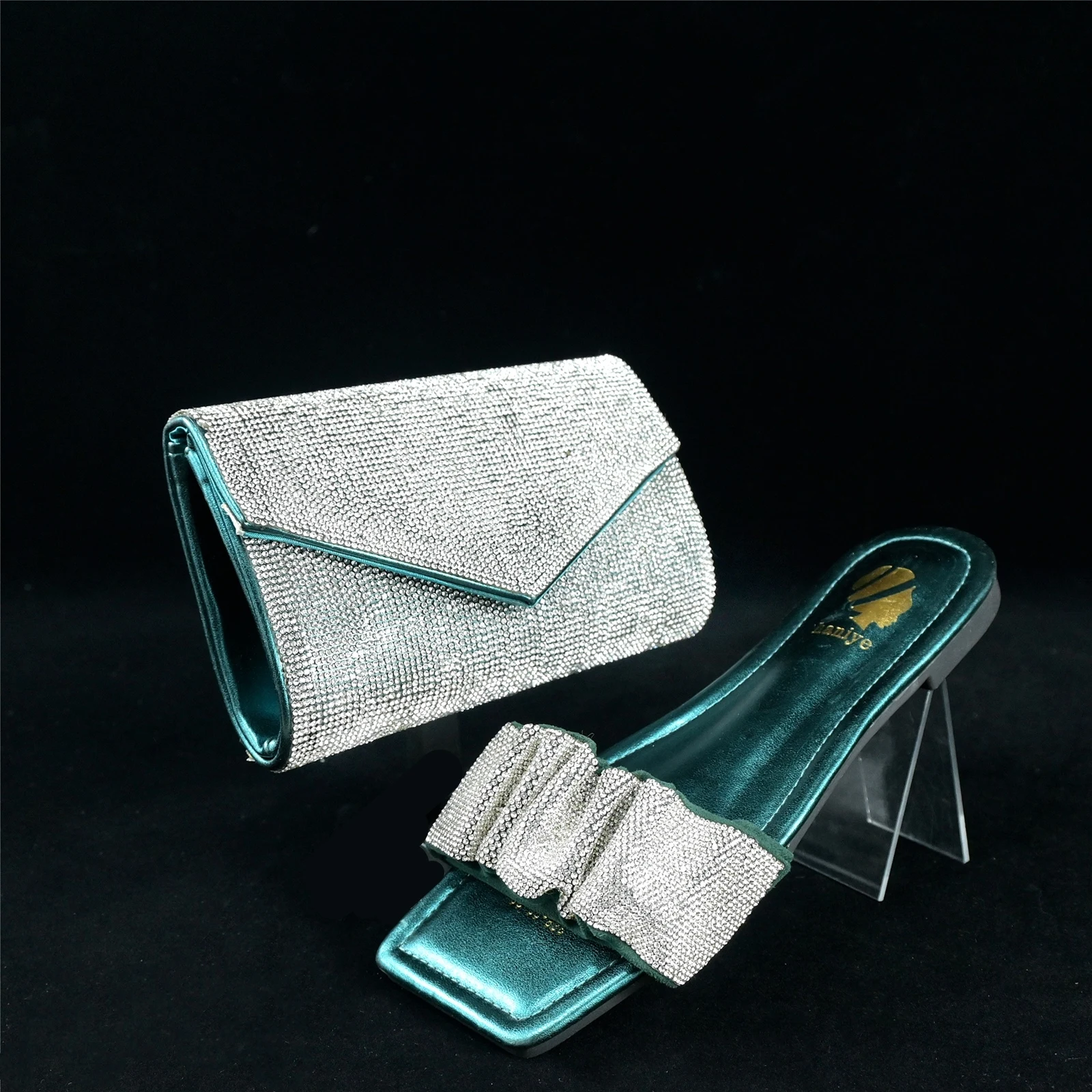 Haniye Special Price For 2023 Chirstmas Party Ladies Shoes And Handbag Hot Sale Shoes With Matching Bags Set