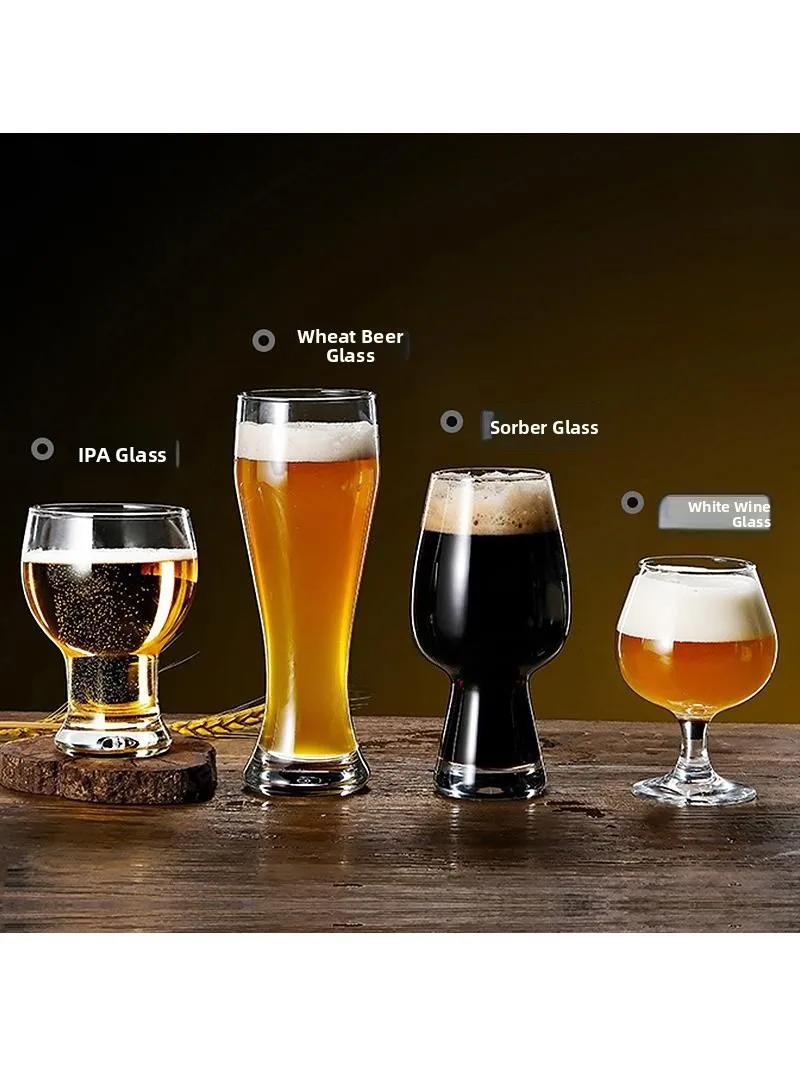 Thickened Glass Beer Mug Large Size Pub Beer Glass Craft Beer Cup Commercial Bar Juice Cup Set Crystal Glass Home Use