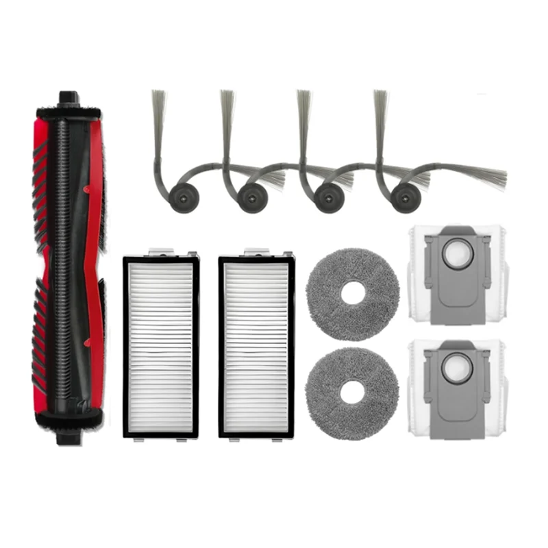 AC39-For Roborock Saros Z70/Saros Z70 Ultra Replacement 11PCS Main Side Brush Filters Mop Pads Dust Bags Vacuum Cleaner Parts