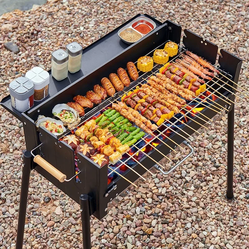 Barbecue grill outdoor smokeless barbecue charcoal yard  portable  supplies tools