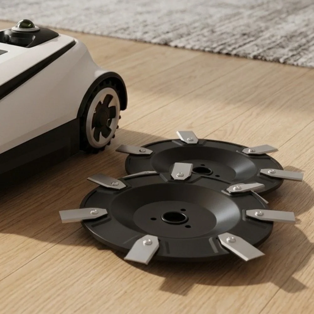 Cutting Disc Assembly for Ecovacs Goat A1600 A3000 Robotic Mower 2 Pack Includes 1 Hub + 6 ABS Material 140x22mm