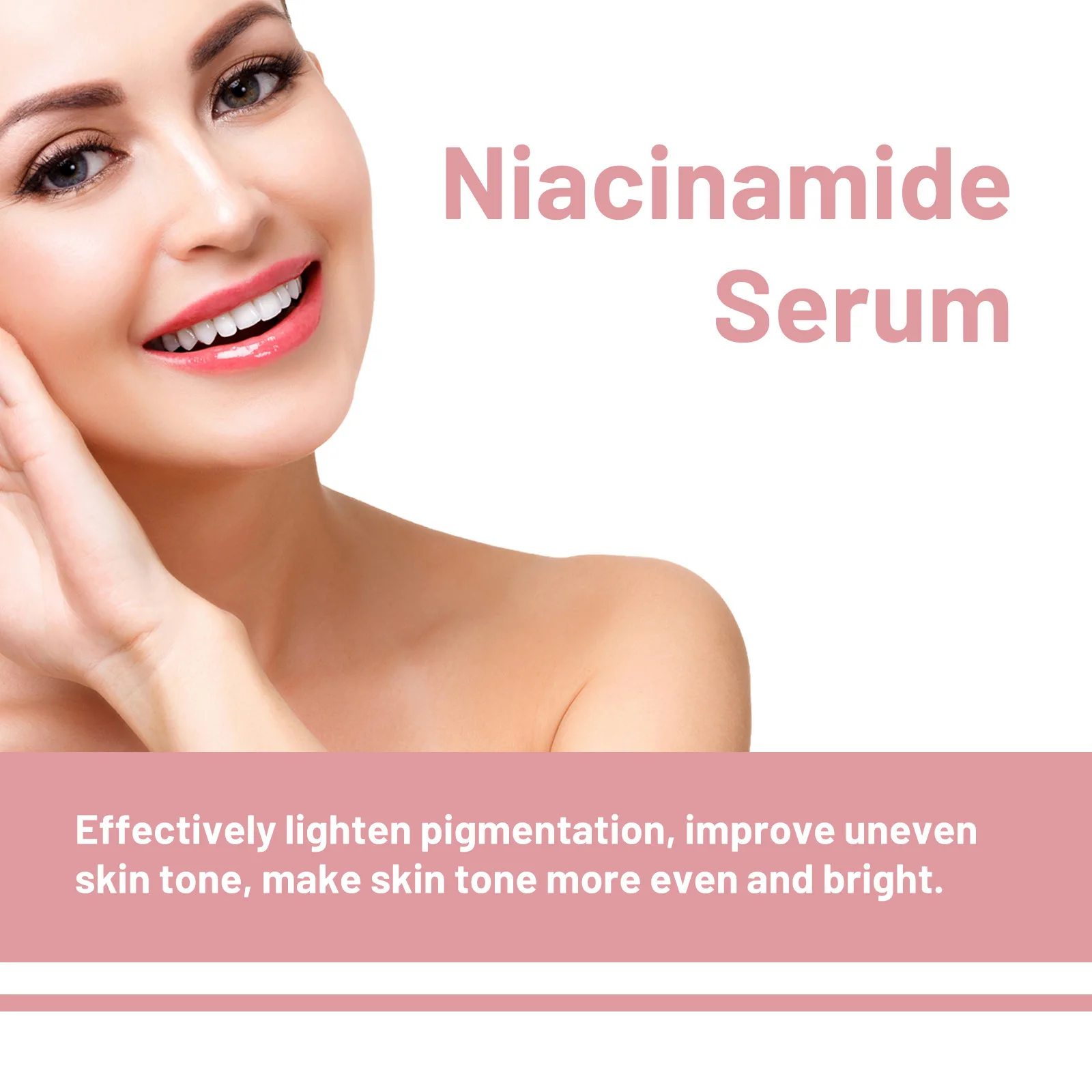 Niacinamide Serum Melanin Removal Fade Melasma Dark Spots Corrector Shrink Pores Hyaluronic Acid Moisturizing Korea Skin Care