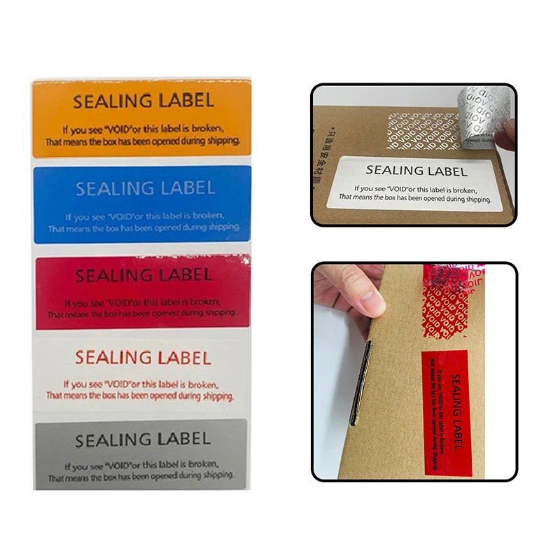 100Pcs Warranty Protection Sticker Security Seal Brittle Paper Tamper Proof Warranty Void Label Stickers Adhesive Label Guanante