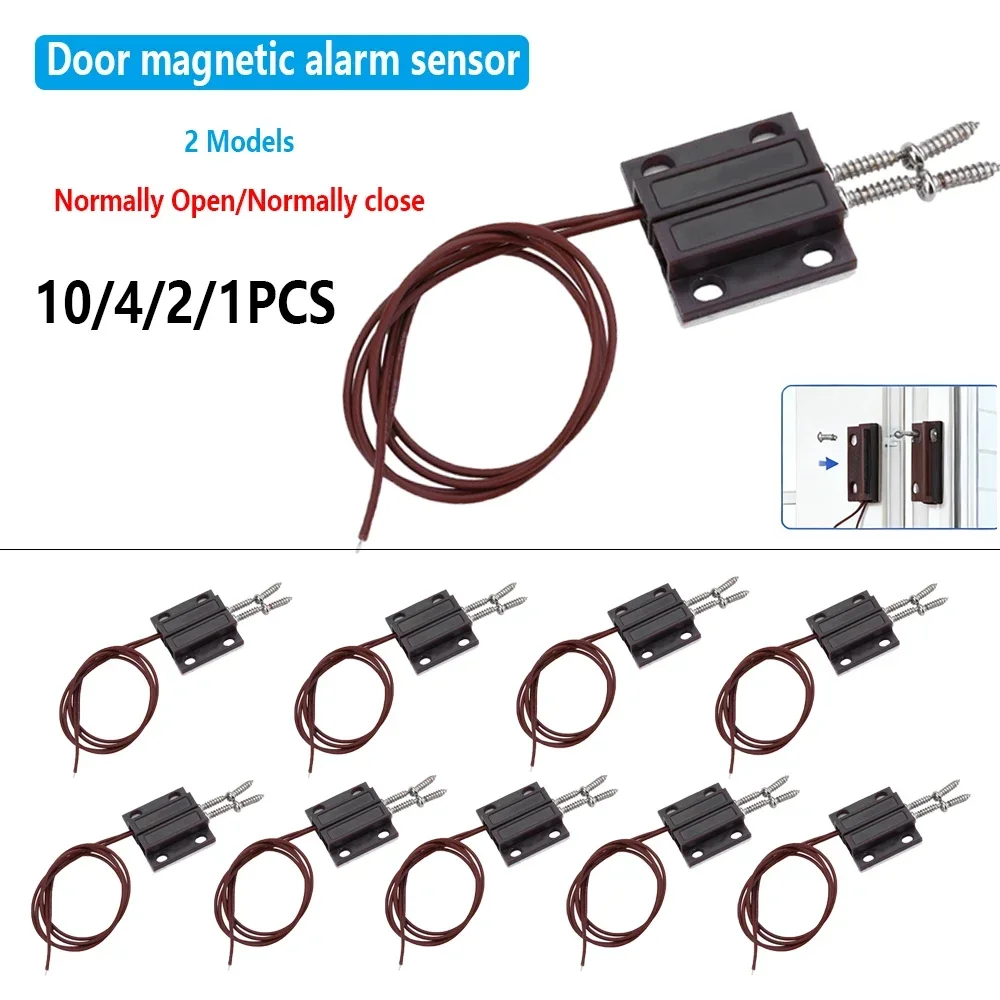1-10PCS MC-38 Wired Door Window Sensor Magnetic Switch Home Alarm System Detector Reed Switch