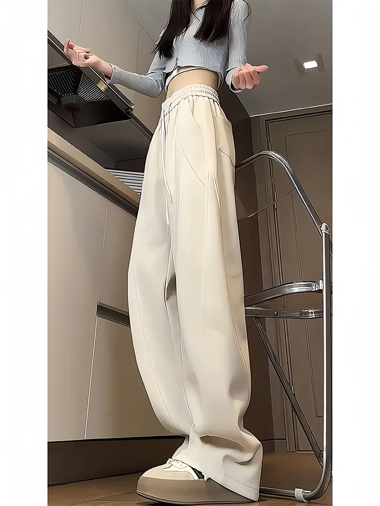 

Мужские широкие брюки American Sle Heavyweight Fce, повседневные свободные брюки прямого кроя с высокой талией, осенне-зимняя коллекция, модный бренд