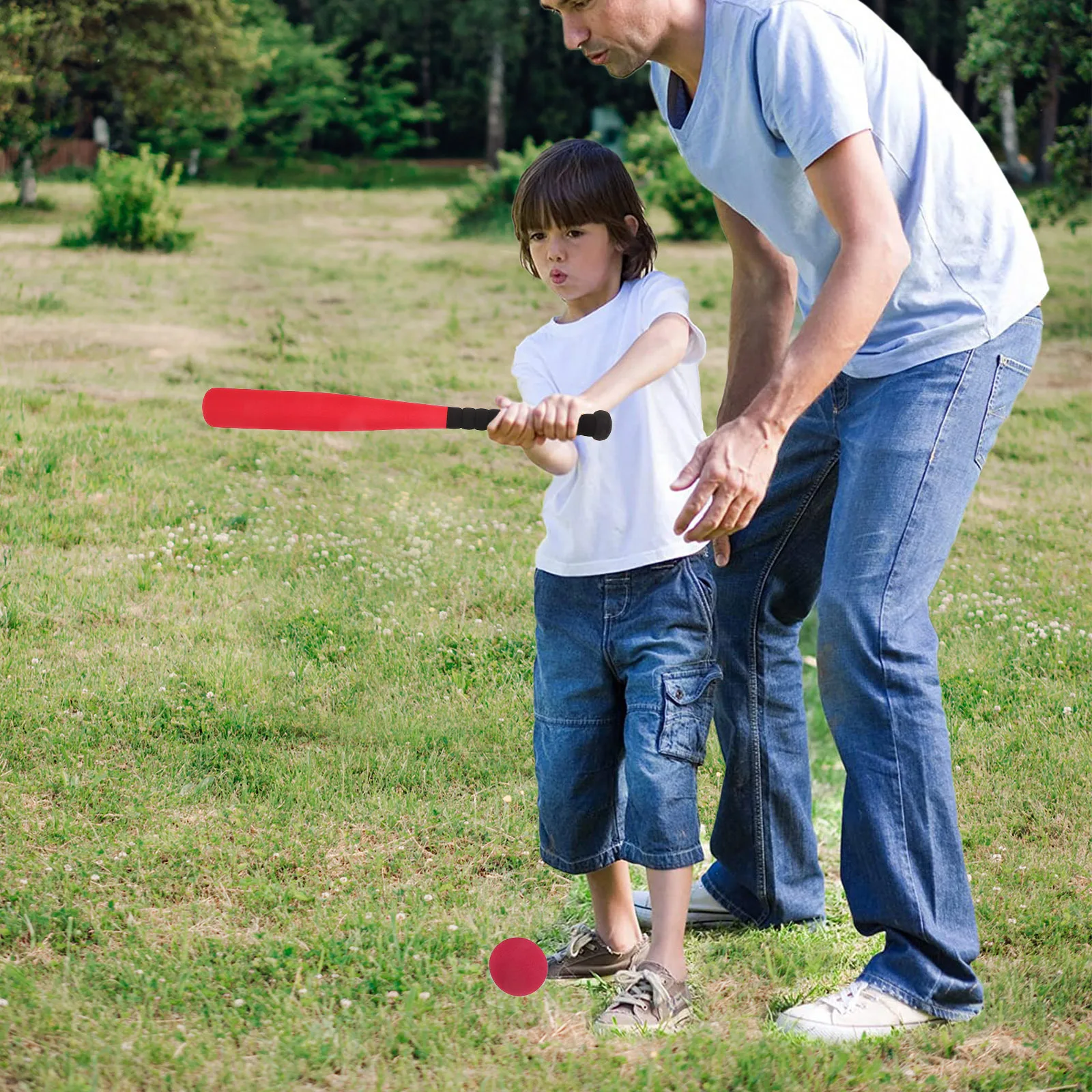 

2Pcs Eva Baseball Bat Set Lightweight Portable Handheld Bat for Baseball Training Outdoor Exercising Sports Equipment