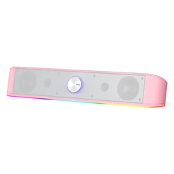 Redragon-Barra de sonido RGB GS560 para escritorio, altavoz de ordenador de 2,0 canales con Audio RGB dinámico