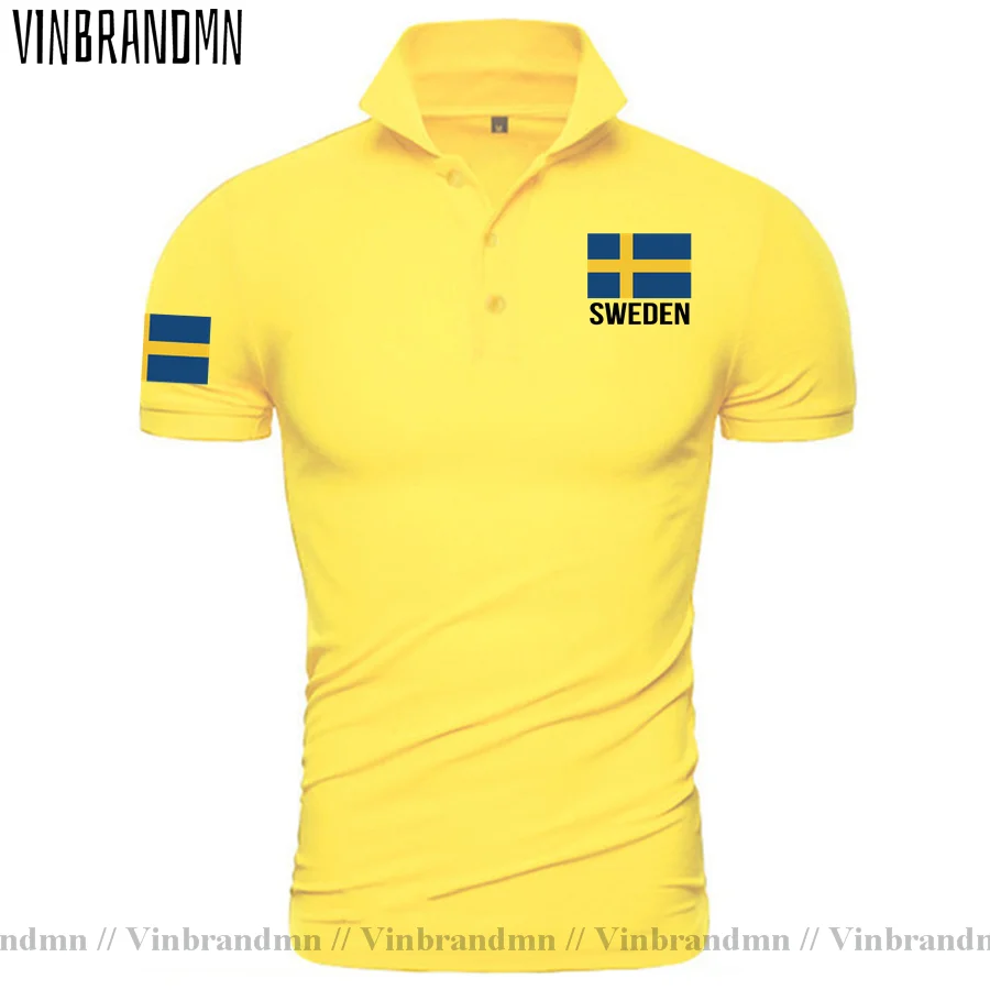 Sweden Flag Polo Shirts Men & Women Unisex Brands Swedish Swede Jerseys Nation Printed Letter Polos Shirts Male Fashion Clothing