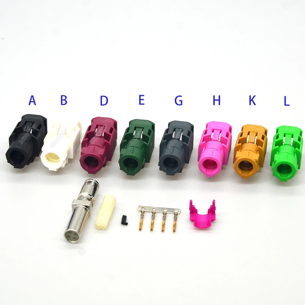 

10Pcs/Lot HSD LVDS 4-Pin Connector Female Jack Straight Crimp for 4 Core HSD LVDS Cable