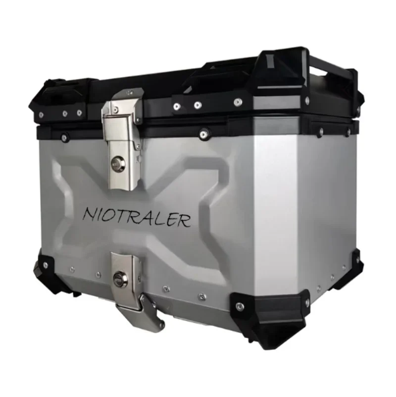 45L Universal Motorcycle Tail Box Aluminum Alloy Top Rear Luggage Tool Cases Motorcycle Accessories 사이드박스