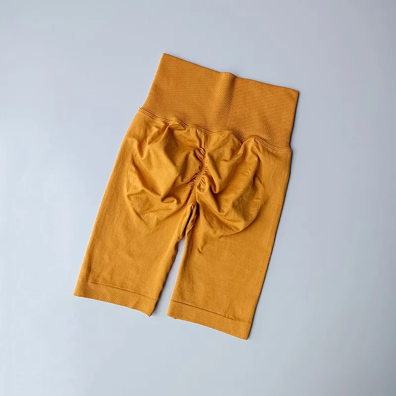 Damen Yoga-Shorts mit hoher Taille, Sport-Shorts, Hüft-Push-Up, weiche Fitness-Shorts, schnelltrocknende Laufshorts, Bauchkontrolle, Workout-Gym-Shorts – Detail 4