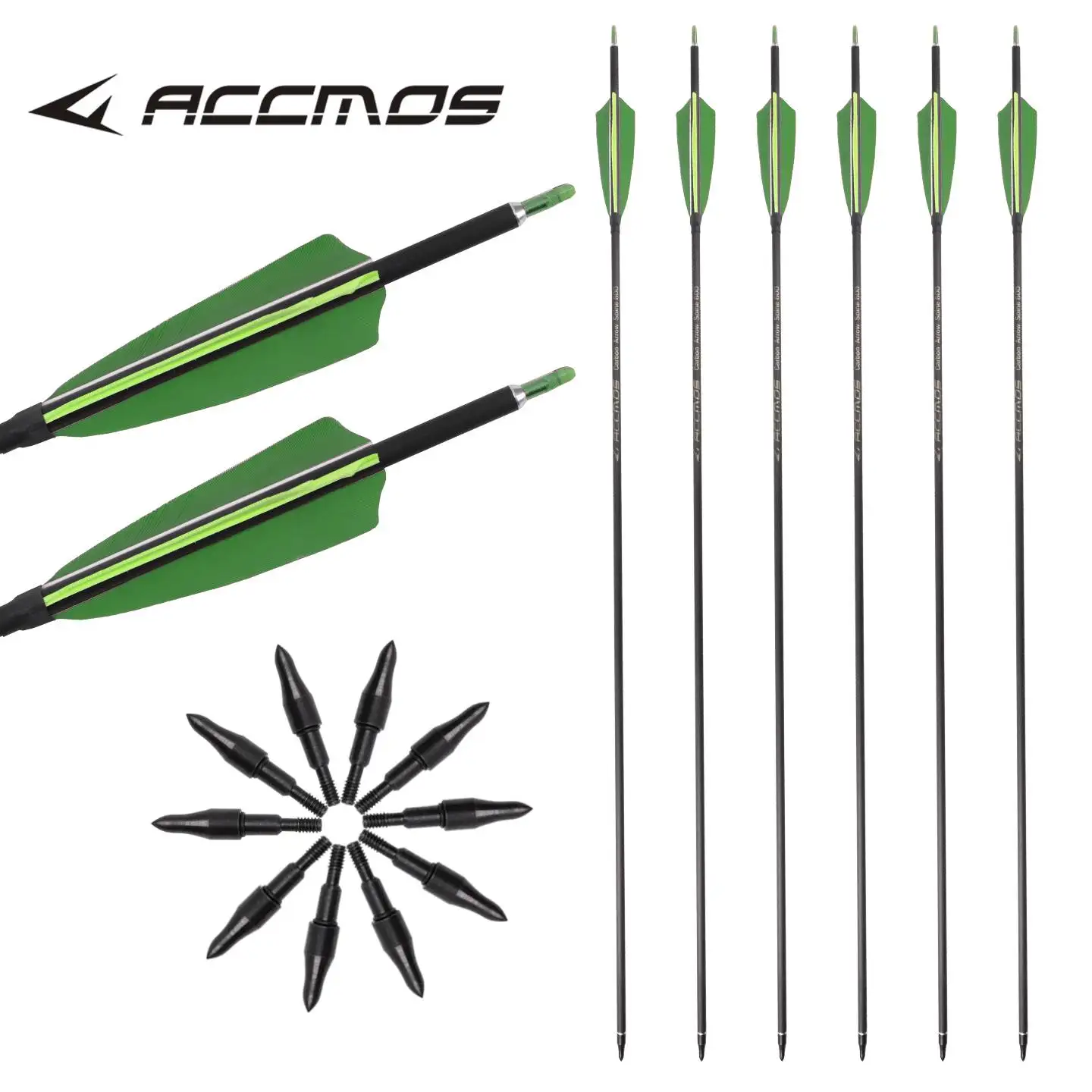 12pcs Pure Carbon Arrow Tubes ID6.2 Spine 200-500 for Archery DIY Hunting Shooting - Carbon Arrow Shafts