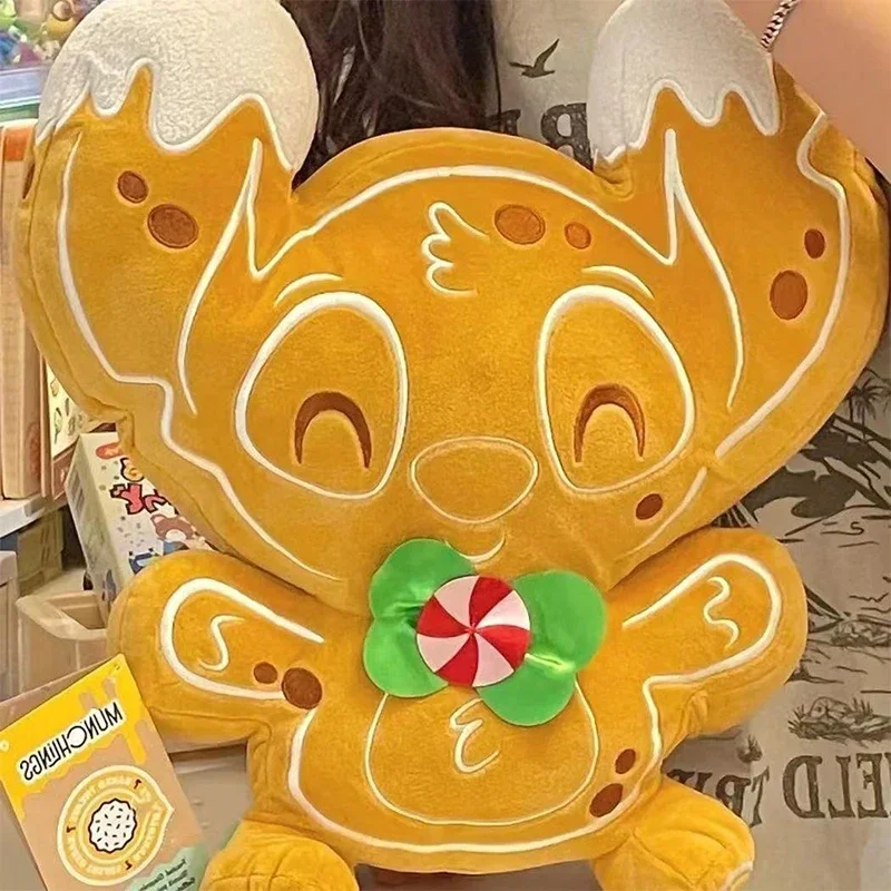 Disney-Jouet en peluche doux pour enfants, dessin animé mignon, pain d'épice, beurre CAN et Stitch, cadeaux de Noël et d'anniversaire pour filles